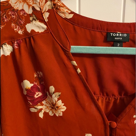 ❌SOLD❌ HARPER FLORAL GEORGETTE BUTTON-LOOP BLOUSE - Picture 5 of 6